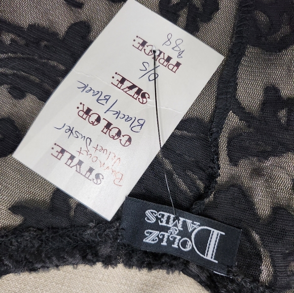 DOLLZ & DAMES burnout velvet duster; black; one size - Picture 3 of 7